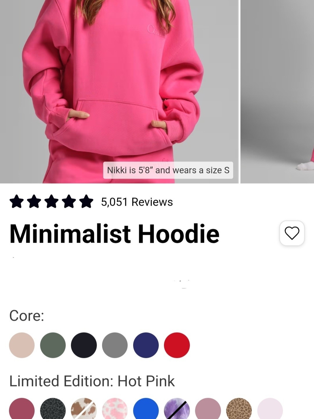 Comfrt Minimalist Hoodie - Hot Pink - 2XL